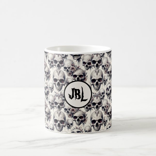 Mug Crânes monochromes (Centre)