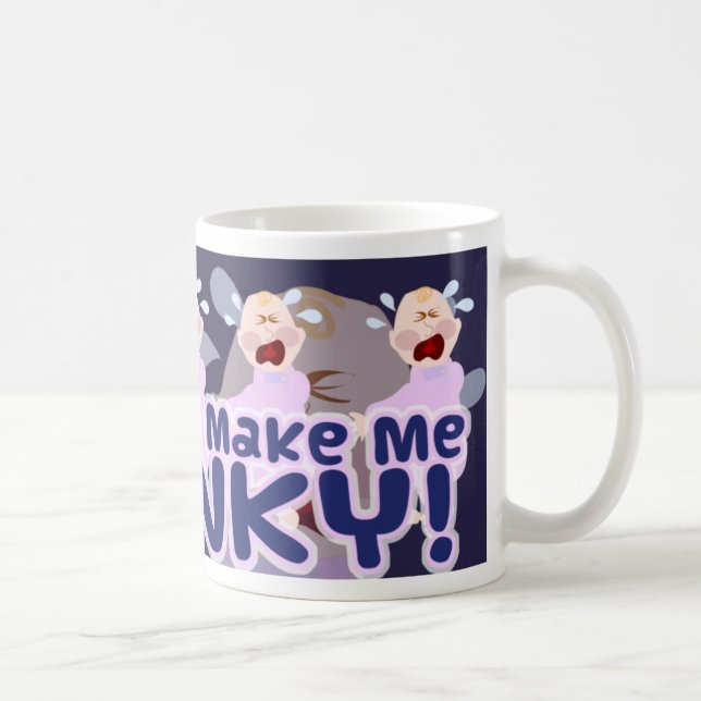 Mug Cranky Mornings Funny Baby Cartoon Art (Droite)