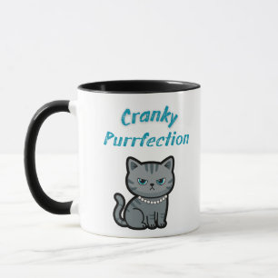 Mug Cranky Purrfection – Attitude de Chat Drôle