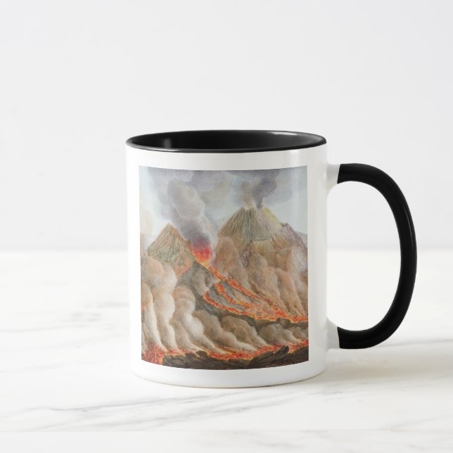 Mug Cratère du mont Vésuve d'un dessin original (Droite)