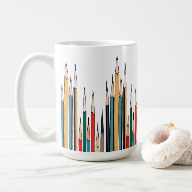 Mug Crayon couleur crayon (Avec donut)