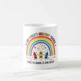 Mug Crayon Danse Arc-en-ciel Professeur le Meilleur du