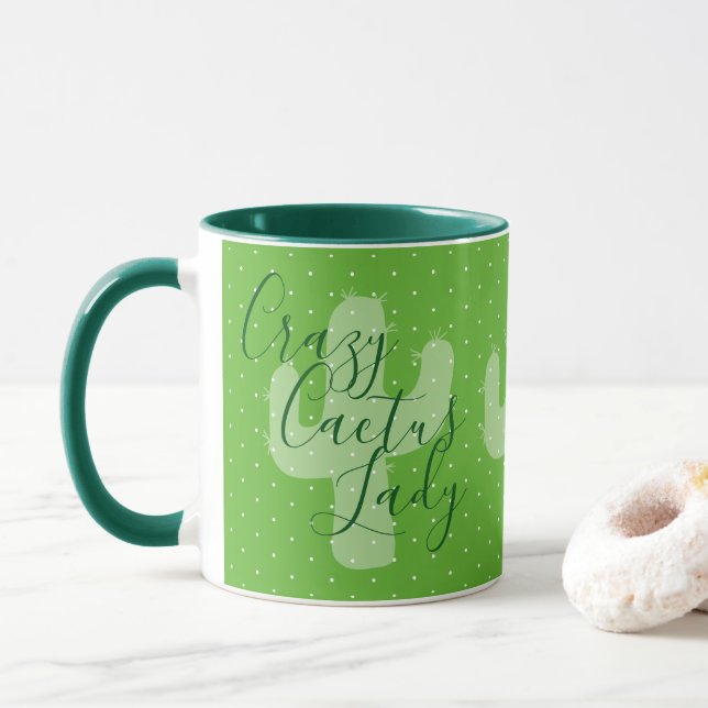Mug Crazy Cactus Lady Cute Cactus (Avec donut)