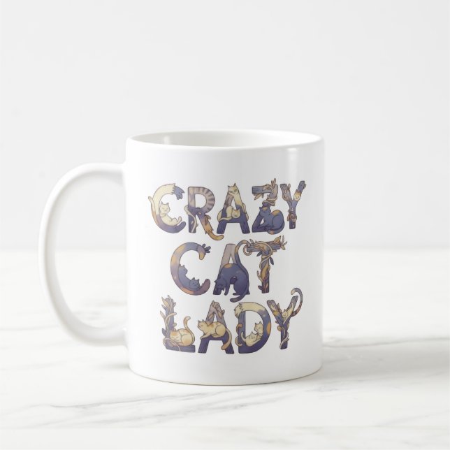 Mug Crazy Cat Lady (Gauche)