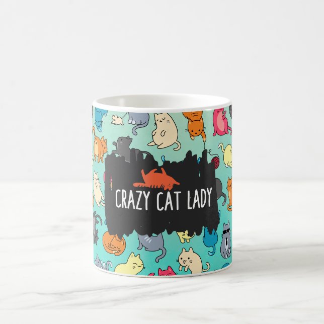 Mug Crazy Cat Lady Cute et Playay Cat Motif (Centre)