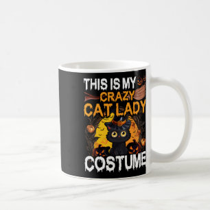 Mug Crazy Chat Lady Costume Chat Noir Drôle Halloween