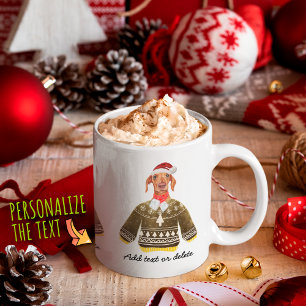 Mug Cream Dachshund Portant un Amoureux des chiens moc