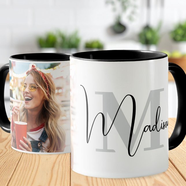 Mug Create Your Own Custom Photo Monogram  (Créateur téléchargé)