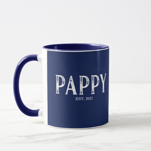 Mug Création de l'année de plume bleu marine (Gauche)