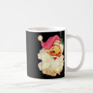 Mug Création de Noël rose fun vintage Père Noël rose