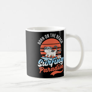 Mug Création Paradis du Surf de Chat Vintage pour Homm