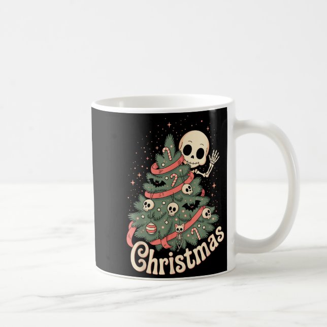 Mug Creepy Cute Kawaii Skeleton Christmas Tree Skull B (Droite)