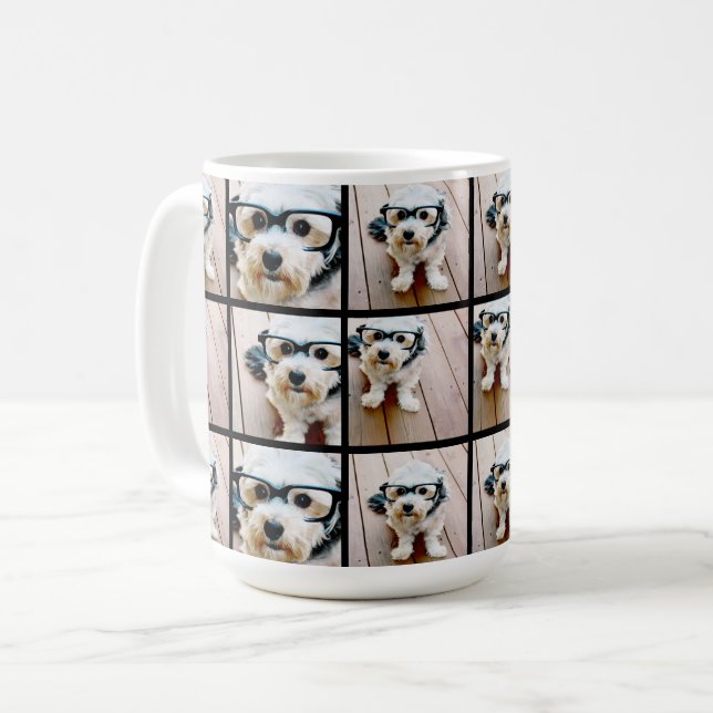 Mug Créer un collage photo personnalisé avec 4 photos (Devant gauche)