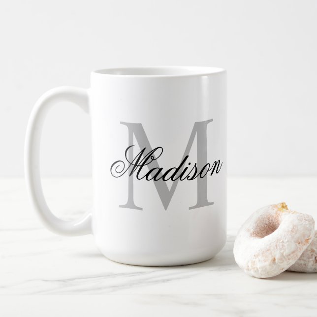 Mug Créer Votre Propre Monogramme De Nom Personnalisé (Avec donut)