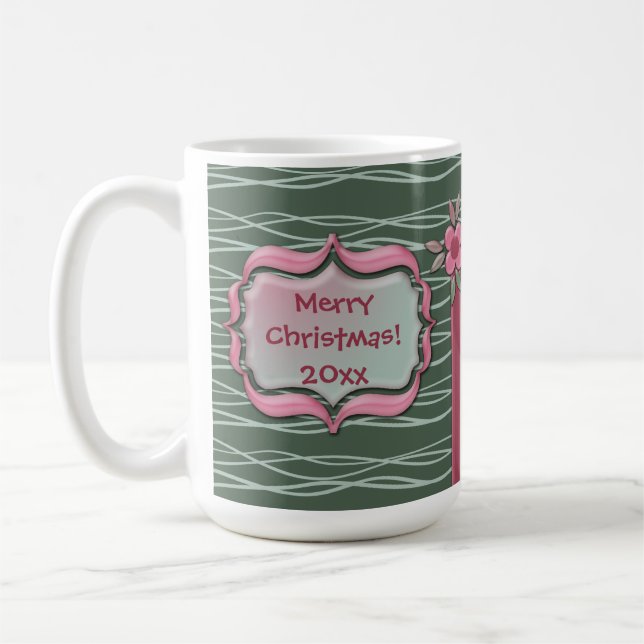 Mug Créer votre propre photo de famille de Noël (Gauche)