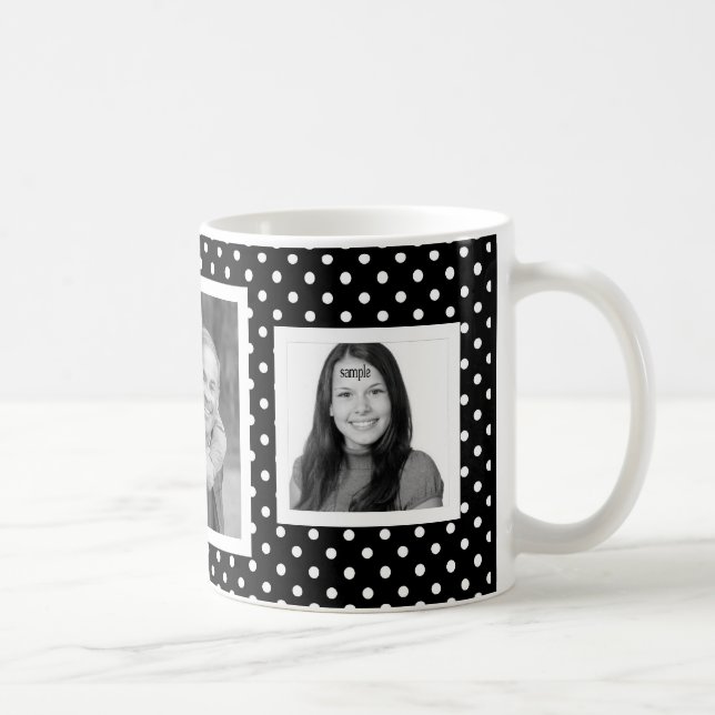 Mug Créez vos propres trois photos carrées (Droite)