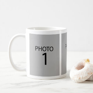 Mug Créez votre propre 3 Rectangle Photo Collage souve