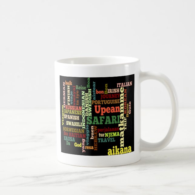 Mug Créez votre propre bon voyage italien irlandais ja (Droite)
