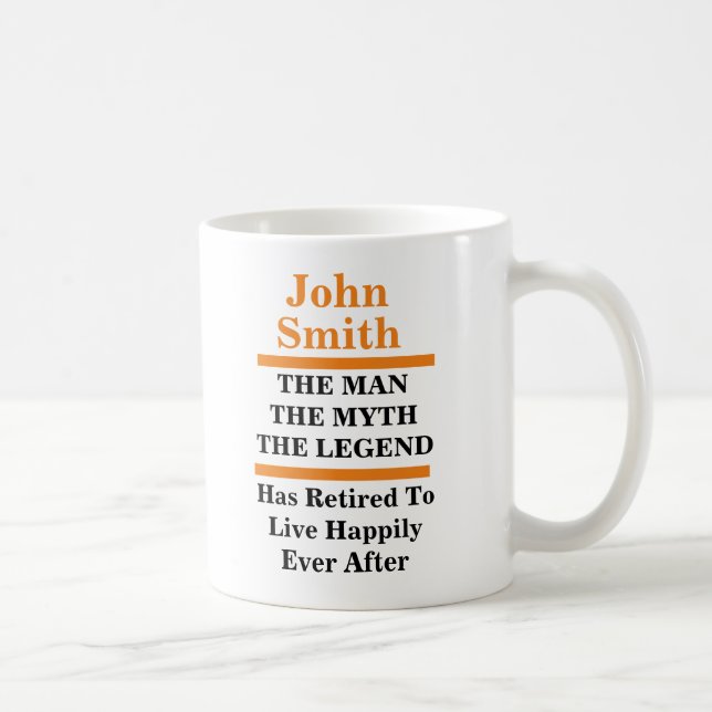 Mug Créez votre propre cadeau de retraite personnalisé (Droite)