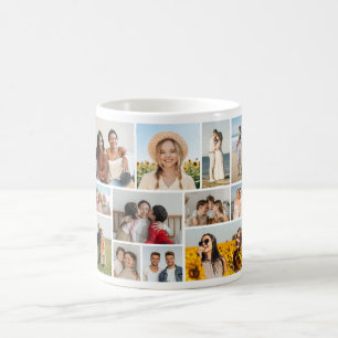 Mug Créez votre propre collage de 12 photos