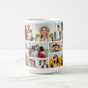 Mug Créez votre propre collage de 12 photos