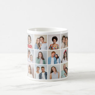 Mug Créez votre propre collage de 12 photos