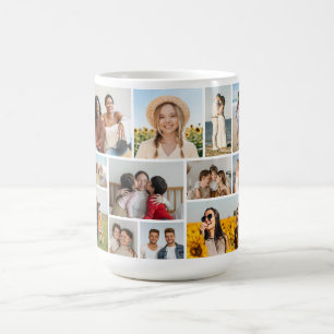 Mug Créez votre propre collage de 12 photos