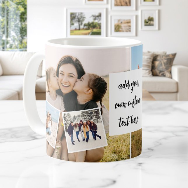 Mug Créez votre propre collage de 6 photos personnalis (Créateur téléchargé)