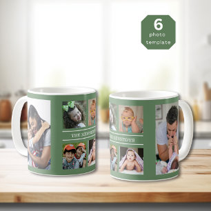 Mug Créez votre propre collection de 6 photos Nom de f