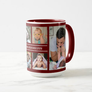 Mug Créez votre propre collection de photos 6 Nom de