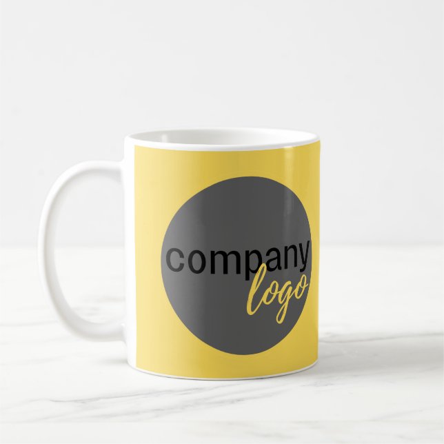 MUG CRÉEZ VOTRE PROPRE LOGO D'AFFAIRES JAUNES CATCHING (Gauche)