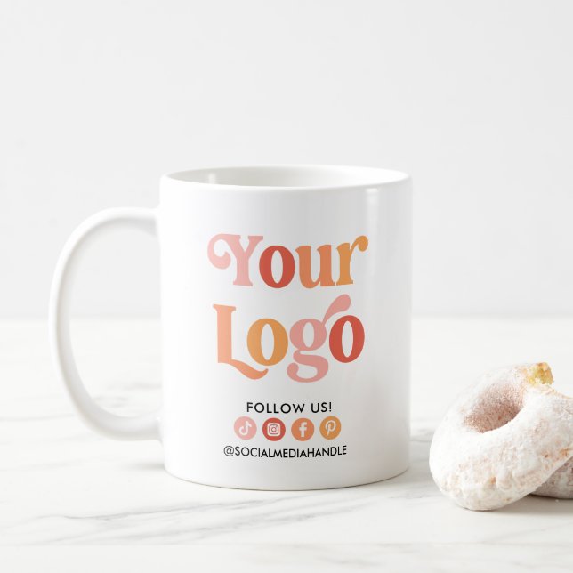 Mug Créez votre propre logo personnalisé Business Soci (Avec donut)