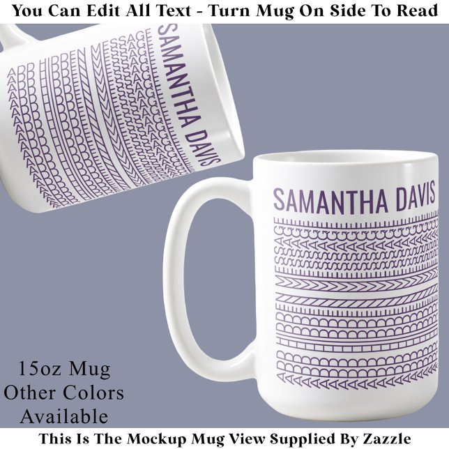 Mug Créez Votre Propre Message Caché Long & Nom 151PW (Créateur téléchargé)