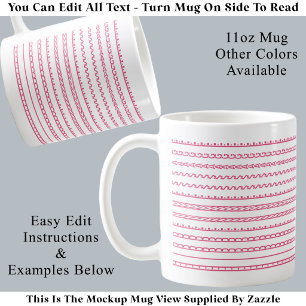 Mug Créez Votre Propre Message Caché Minimaliste Moder