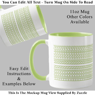 Mug Créez Votre Propre Message Court Caché Personnalis
