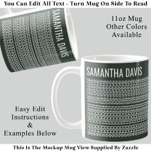 Mug Créez Votre Propre Message Long Caché & Nom 151WG
