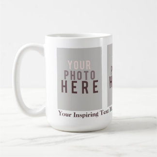 Mug Créez votre propre modèle photo triple d'image