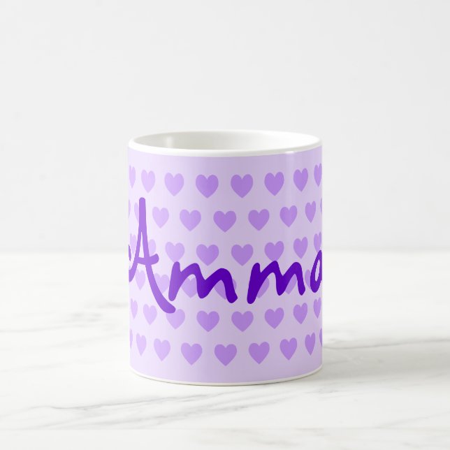 Mug Créez votre propre Motif de coeur personnalisé vio (Centre)