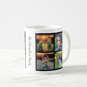 Mug Créez votre propre nom de famille de collage phot
