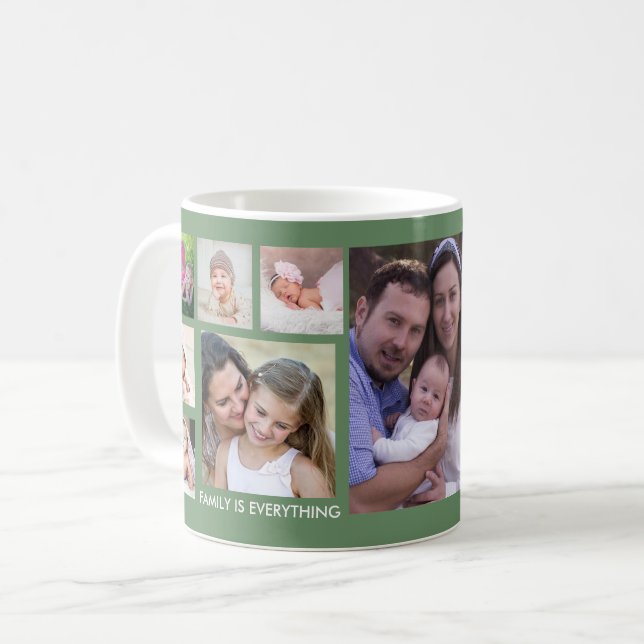 Mug Créez votre propre photo de famille 13 Collage Sag (Devant gauche)