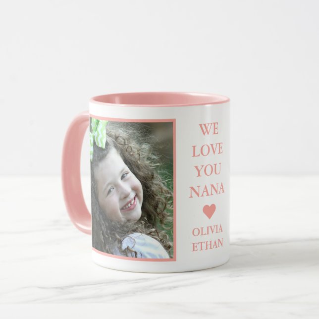 Mug Créez votre propre photo We Love You Nana 2 (Devant gauche)