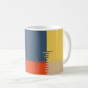 Mug Crème bleu rouge jaune