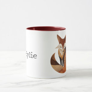 Mug Crème Brown cool Orange Fox
