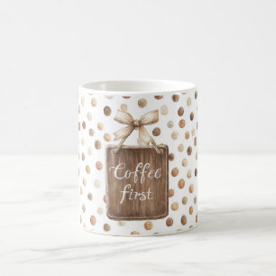 Mug Crème brune de cacao Points fantaisistes Café d'ab