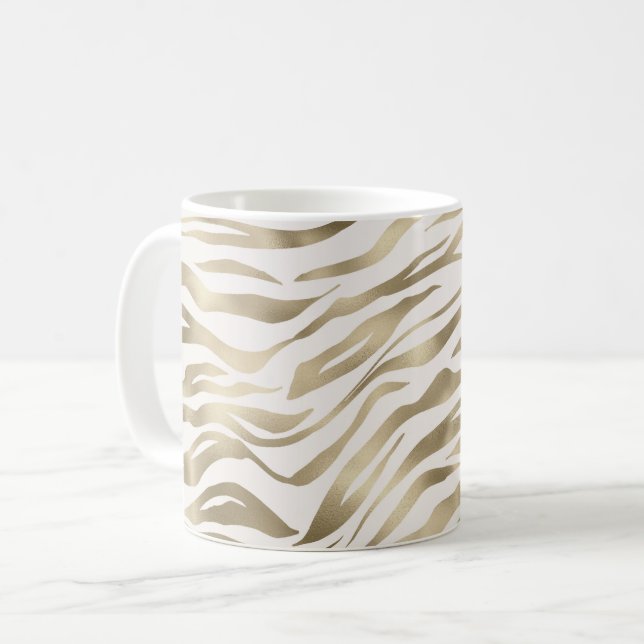 Mug Crème d'or Zebra Print    (Devant gauche)
