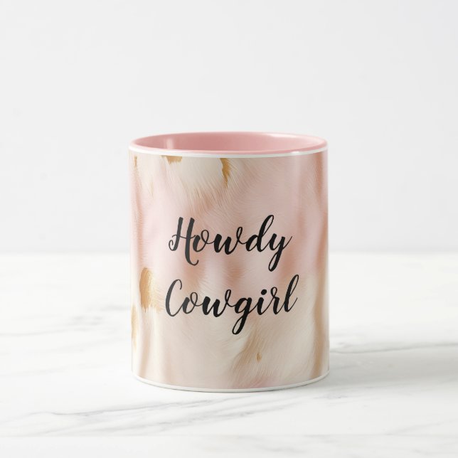 Mug Crème rose Sud-Ouest Cowgirl Cowhide (Centre)