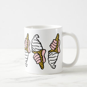 Mug Crèmes glacées Conception avec cônes de crème glac