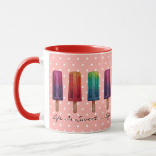 Mug Crèmes glacées de glace à la peau de cou d'eau