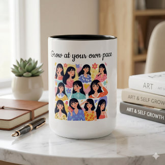 Mug Crescendo à Ton Propre Rythme Floral Portrait de F