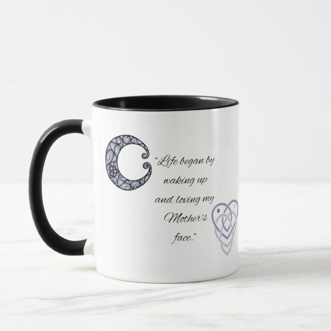 Mug Crescent Celtique Lune et Mère Noeud (Gauche)